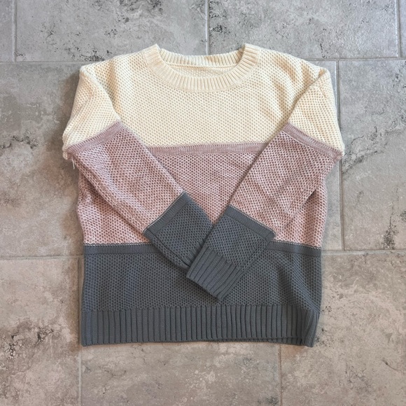 Sweaters - New Boutique Thick Colorblock Sweater Womens Small